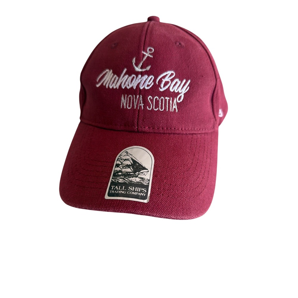 Tall Ships Trading Company Mahone Bay Nova Scotia Maroon Hat Adjustable Cap